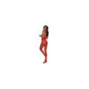 Bodystocking rouge seins nus effet bustier 